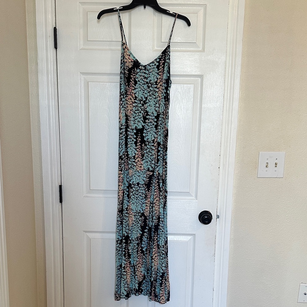 GAP Black and Blue Floral Maxi Dress